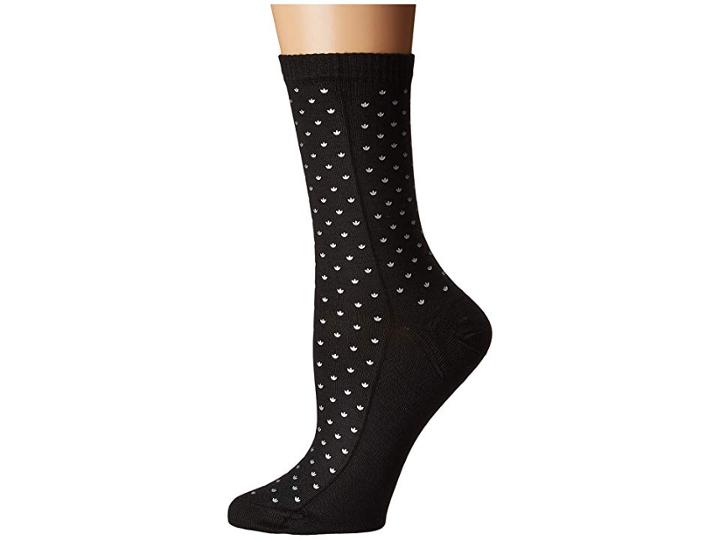 Adidas Originals Originals Mini Trefoil Single Crew Sock (black/silver) Women's Crew Cut Socks Shoes