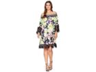 Hale Bob Flora And Fauna Rayon Stretch Satin Woven Dress (black) Women's Dress