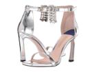 Stuart Weitzman 100fringesquarenudist (silver Specchio) Women's Shoes