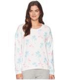 P.j. Salvage Tropicana Flamingo Sweatshirt (white) Women's Pajama