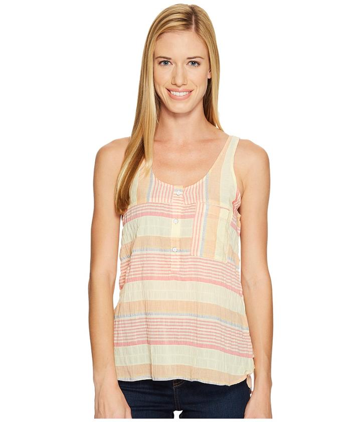 Woolrich Spring Fever Eco Rich Tank Top (golden Haze Stripe) Women's Sleeveless