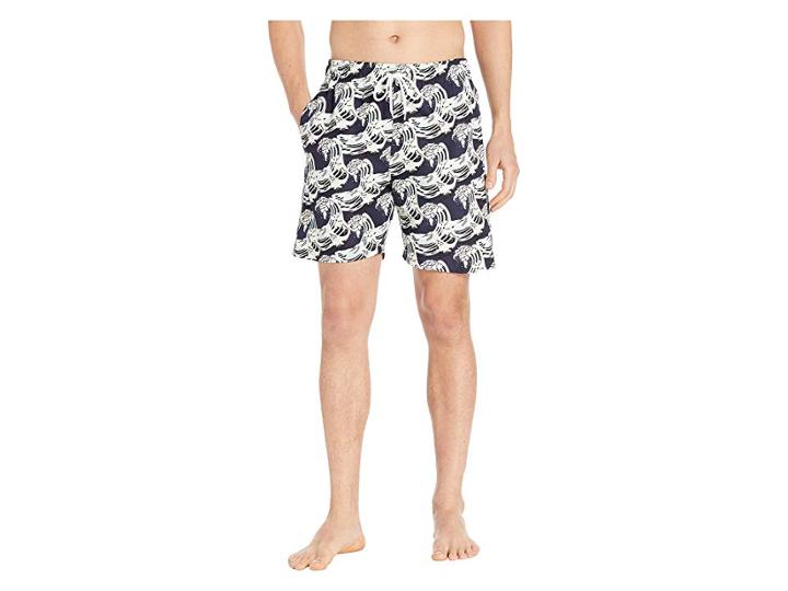 U.s. Surf Club Eastern Wave Swim Shorts (classic Navy) Men's Swimwear