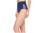 Mara Hoffman Solid Lattice Side Bottom (indigo) Women's Swimwear