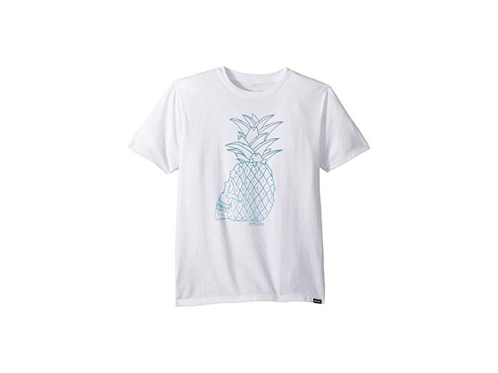 Rip Curl Kids Skullapple Heather Tee (big Kids) (white) Boy's T Shirt
