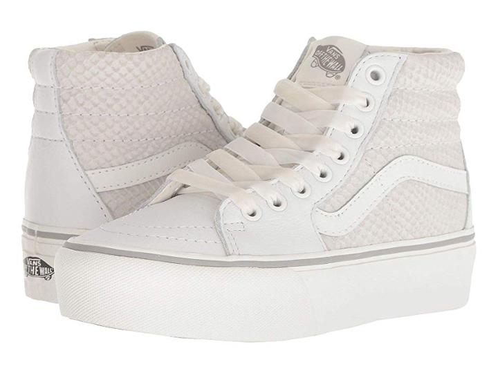 Vans Sk8-hi Platform 2.0 ((leather) Snake/white) Skate Shoes