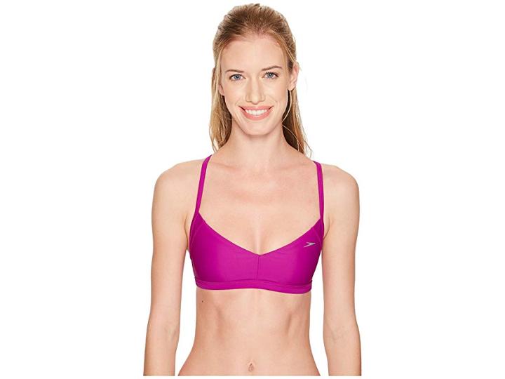Speedo Cross Back Top (fuchsia) Women's Swimwear