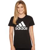 Adidas Badge Of Sport Logo Tee (black/white) Women's T Shirt