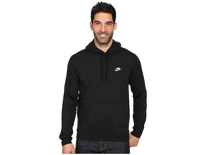 Nike Club Fleece Pullover Hoodie (black/black/white) Men's Fleece