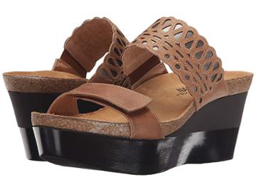 Naot Rise (latte Brown Leather/mirror Leather) Women's Sandals