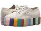 Superga 2790 Cot 14 Colorsfoxingw Platform Sneaker (platinum) Women's Shoes