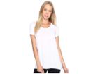 Mod-o-doc Supreme Jersey Short Sleeve Hi-low Hem Tee (white) Women's T Shirt