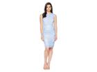 Tahari By Asl Fit To Body Chemical Lace Sheath Dress (periwinkle) Women's Dress