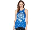 Rock And Roll Cowgirl Loose Fit Tank Top 49-5549 (blue) Women's Sleeveless