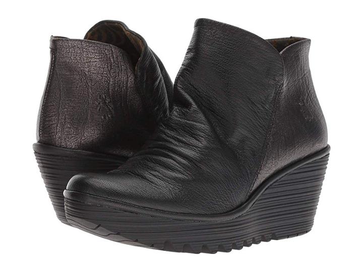 Fly London Yip Wide (black/antsilver Mousse/adraga) Women's Shoes
