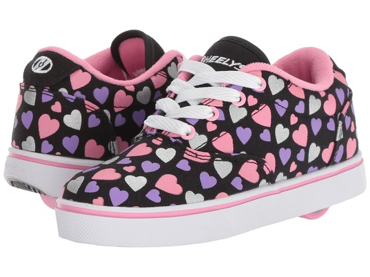 Heelys Launch (little Kid/big Kid/adult) (black/multi Hearts) Kids Shoes