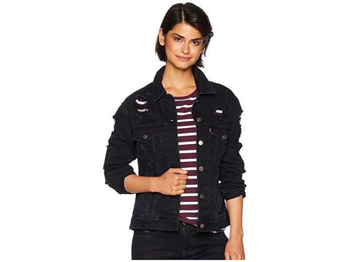 Levi's(r) Premium Premium Ex Boyfriend Trucker (supermassive Black Hole) Women's Coat