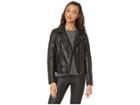 Cupcakes And Cashmere Calgary Vegan Leather Moto Jacket (black) Women's Coat