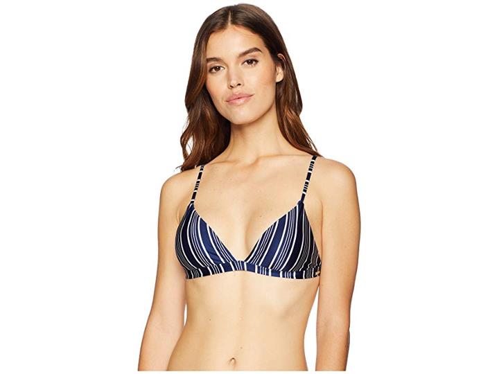 Roxy Urban Waves Moderate Fixed Tri Top (medieval Blue Swim Vertical Stripe) Women's Swimwear