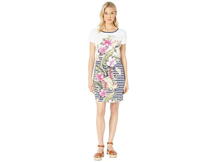 Tommy Bahama Kahuna Cascade Short Sleeve Dress (white) Women's Dress