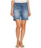 Jag Jeans Petite Petite Ainsley 7 Pull-on Shorts In Divine Twill (horizon Blue Denim) Women's Shorts