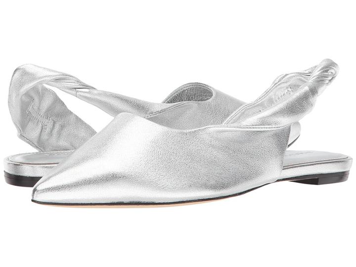 Sigerson Morrison Sham (silver Buttery Leather) Women's Shoes