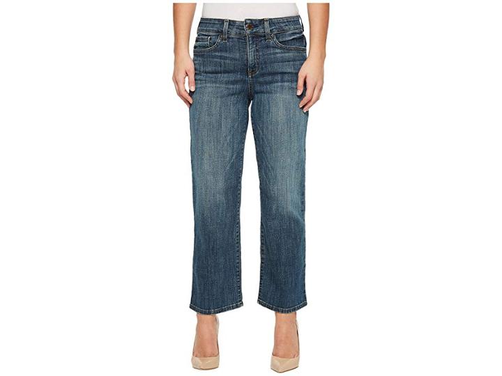 Nydj Petite Petite Jenna Straight Ankle In Desert Gold (desert Gold) Women's Jeans