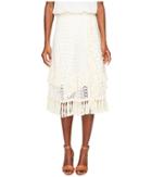 See By Chloe Crochet Fringe Skirt (off-white) Women's Skirt
