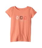 Life Is Good Kids Daisies Crusher Tee (little Kids/big Kids) (fresh Coral) Girl's T Shirt