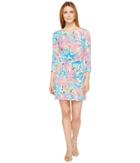 Lilly Pulitzer Upf 50+ Sophie Dress (seaside Aqua Breezy Babe) Women's Dress