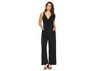 Maggy London Solid Crepe Ruched Novelty Jumpsuit (black) Women's Jumpsuit & Rompers One Piece