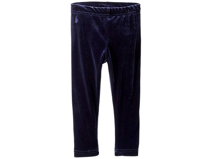 Polo Ralph Lauren Kids Stretch Velvet Leggings (toddler) (cruise Navy) Girl's Casual Pants
