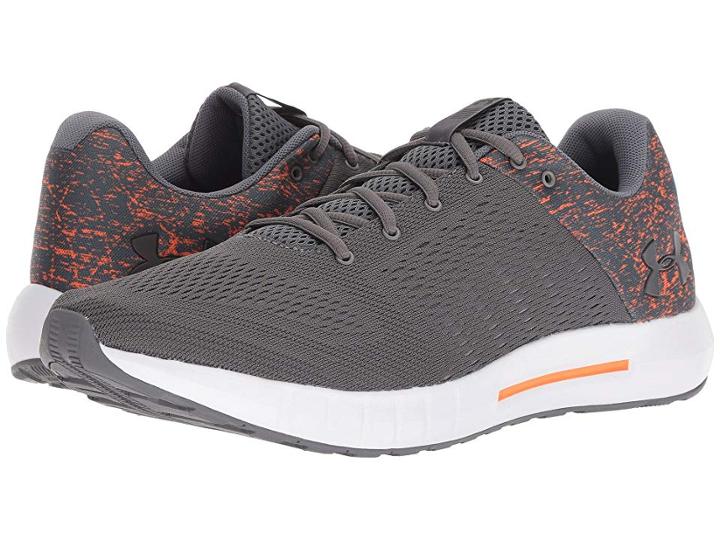Under Armour Ua Micro G Pursuit Fiber Opt (graphite/magma Orange/charcoal) Men's Running Shoes