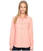 Columbia Pilsner Peaktm Stripe Long Sleeve Shirt (lychee Dobby) Women's Long Sleeve Button Up