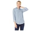 Chaps Yarn-dye Tencel Long Sleeve Shirt (cloud Wash) Women's Clothing