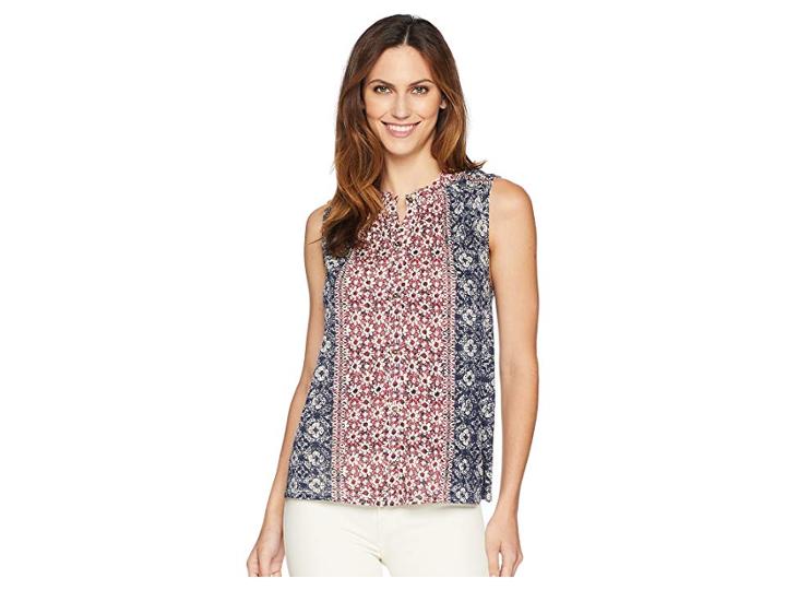 Lucky Brand Geo Print Tank Top (black Multi) Women's Sleeveless