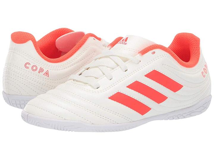 Adidas Kids Copa 19.4 In Soccer (little Kid/big Kid) (off-white/solar Red/white) Kids Shoes