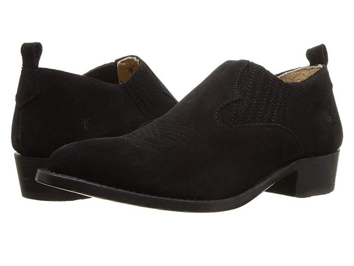 Frye Billy Shootie (black Oiled Suede) Women's Slip On  Shoes