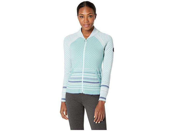 Obermeyer Belletex Full Zip Sweater (laguna Cay) Women's Sweater