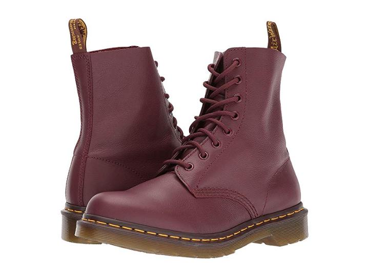 Dr. Martens Pascal 8-eye Boot (cherry Red Virginia) Women's Lace-up Boots
