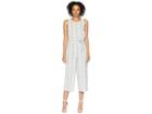 Two By Vince Camuto Sleeveless Linen Slub Stripe Belted Jumpsuit (rio Red) Women's Jumpsuit & Rompers One Piece