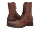 Frye Folsom Combat (redwood Waterproof Smooth Pull Up) Men's Lace-up Boots