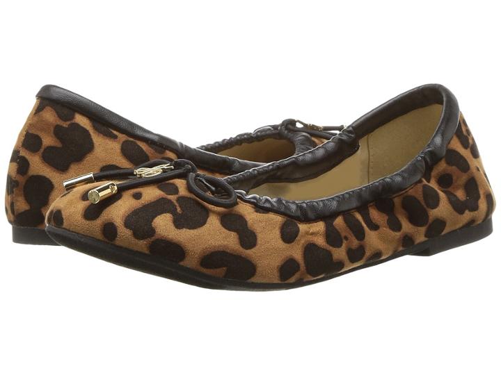 Circus By Sam Edelman Kids Felicia Ballet (little Kid/big Kid) (black Cheetah) Girls Shoes