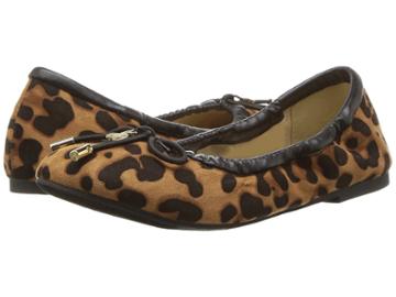 Circus By Sam Edelman Kids Felicia Ballet (little Kid/big Kid) (black Cheetah) Girls Shoes