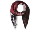 Vince Camuto Dipped Roses Square Scarf (fig) Scarves