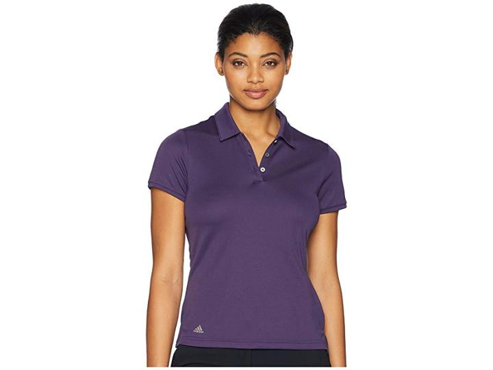 Adidas Golf Performance Short Sleeve Polo (purple) Women's Short Sleeve Knit
