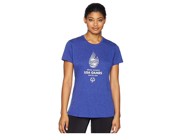 Brooks Usa Games Event Short Sleeve (heather Royal) Women's Clothing