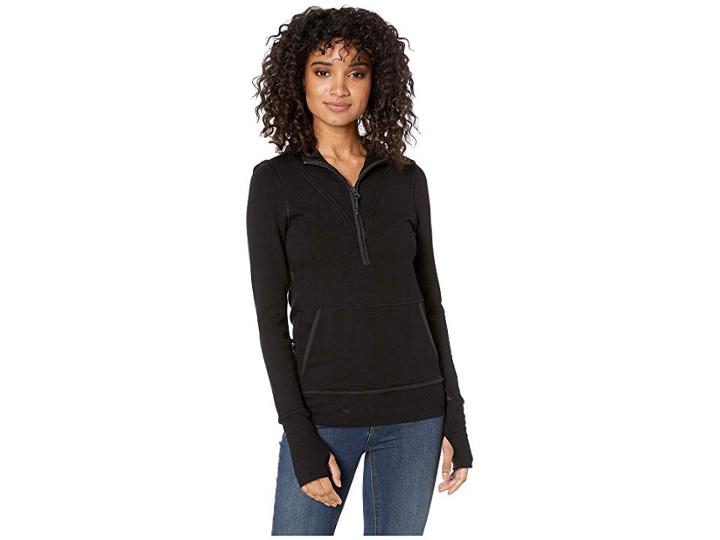 Free People Movement Markle Long Sleeve Layering Top (black) Women's Workout