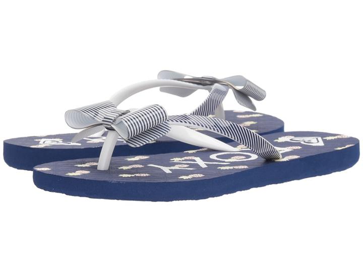 Roxy Kids Lulu Iii (little Kid/big Kid) (navy/white) Girls Shoes