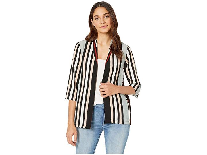 Angie Stripe Blazer (blue) Women's Jacket
