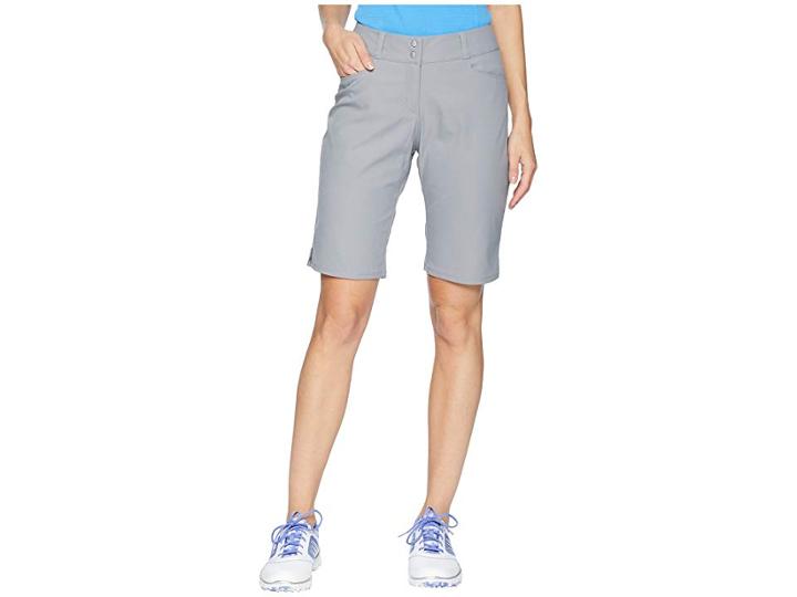 Adidas Golf Essentials Lightweight Bermuda Shorts (grey Three) Women's Shorts